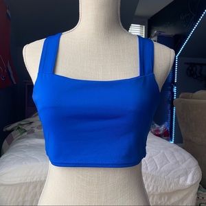 electric blue crop top